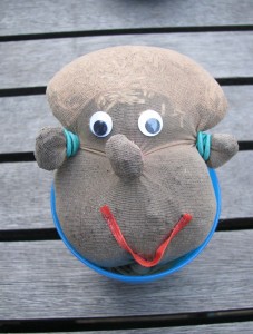 Grass head for kids ready to go Decorated grass head
