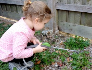 Vinegar makes a good eco-friendly, kid-friendly weed killer